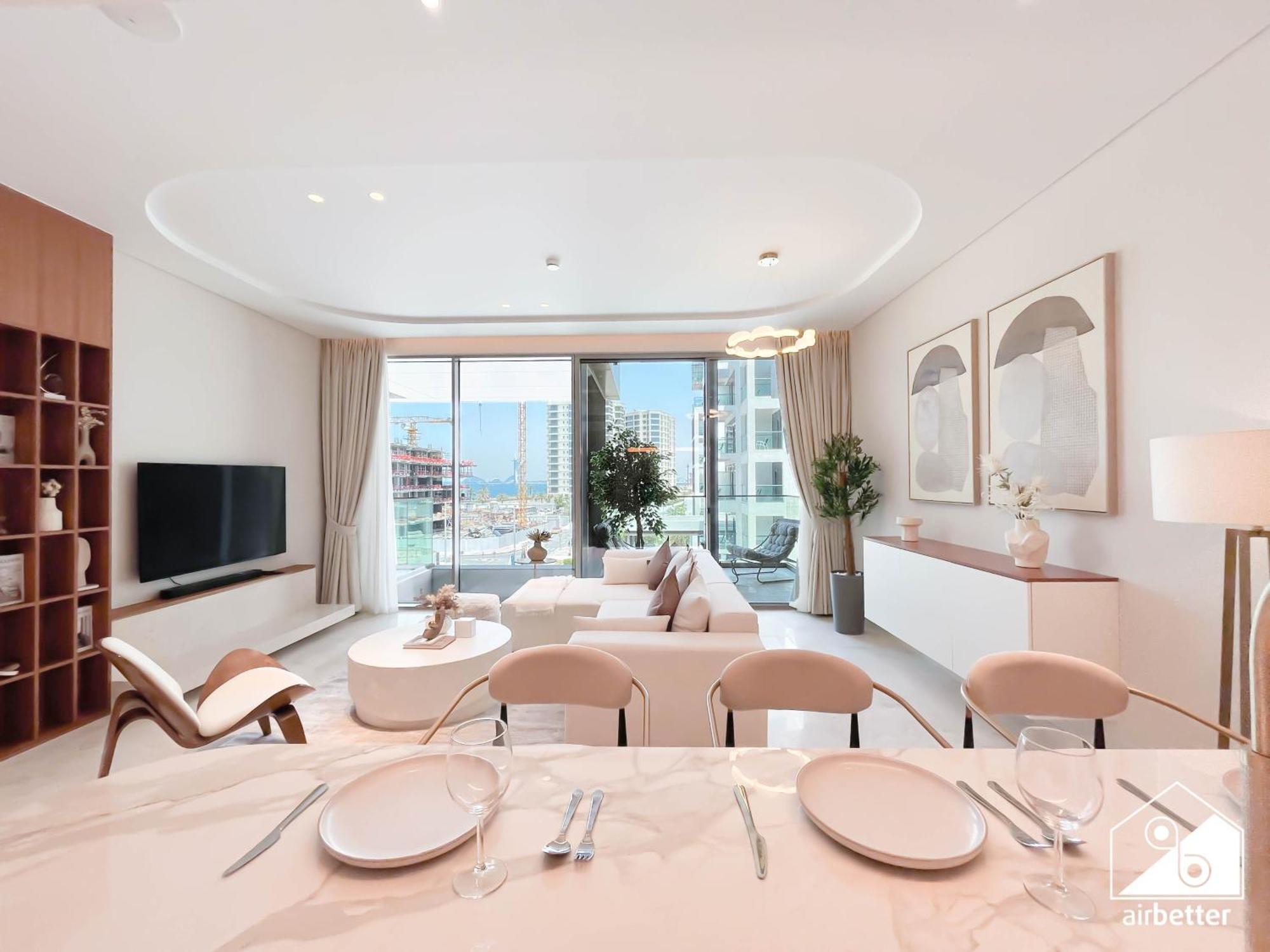 Appartement Seafront Serenity Palm Escape With Pool Access Dubai