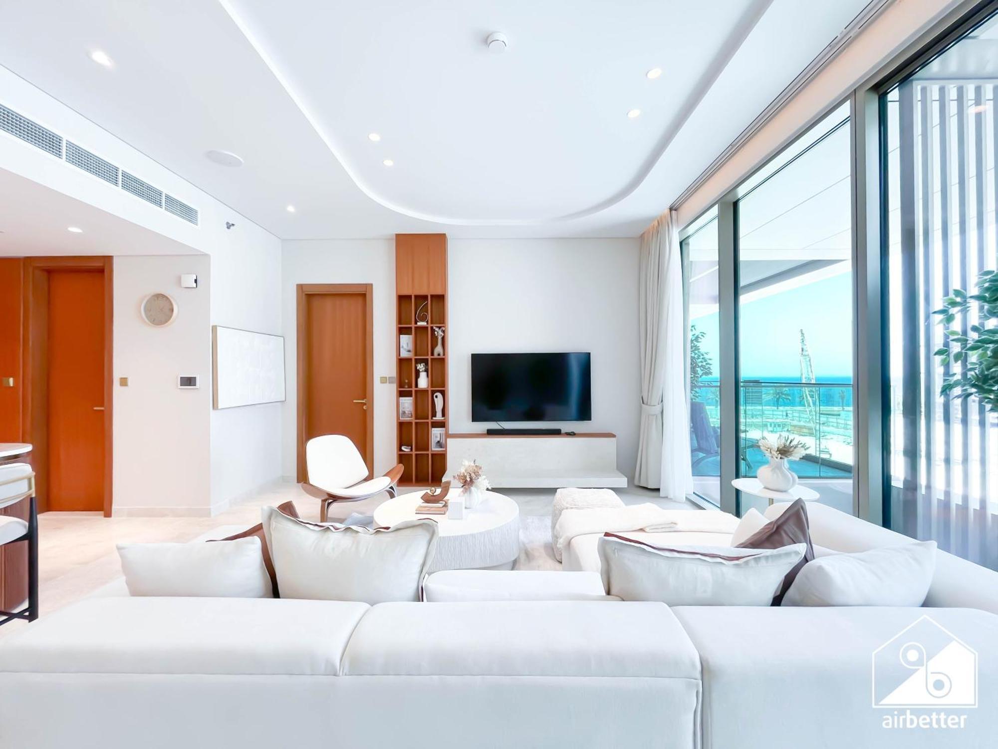 Seafront Serenity Palm Escape With Pool Access Appartement *